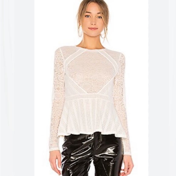 BCBGMaxAzaria, Peplum Blouse - Picture 2 of 9